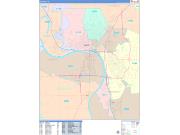 Sioux City Wall Map Color Cast Style 2023